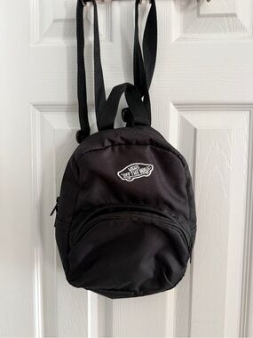Vans Black Mini Backpack with Off The Wall Patch
